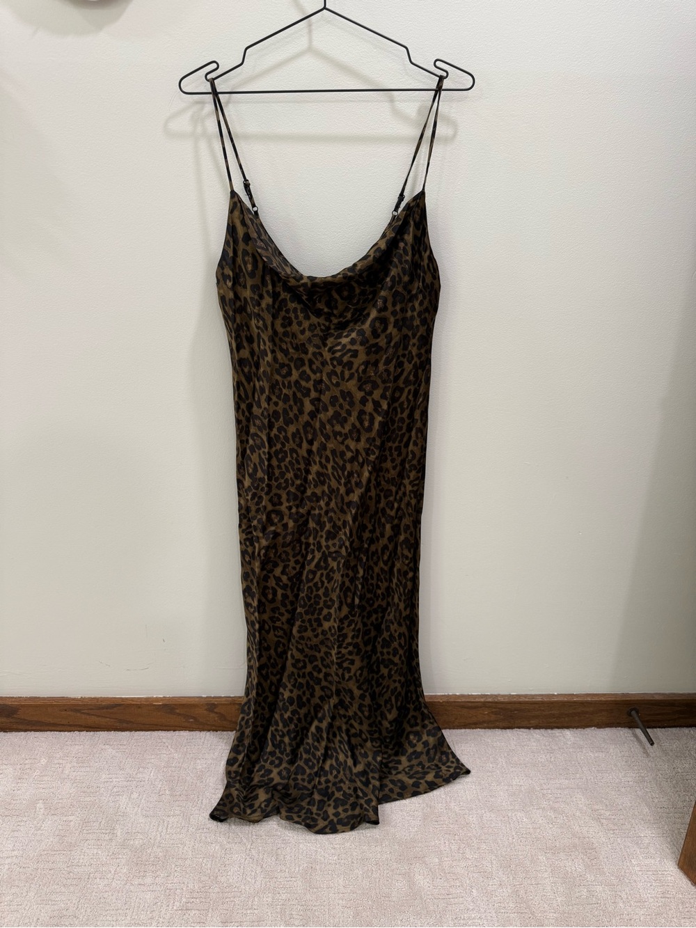 Zara Leopard Print Slip Dress Size L